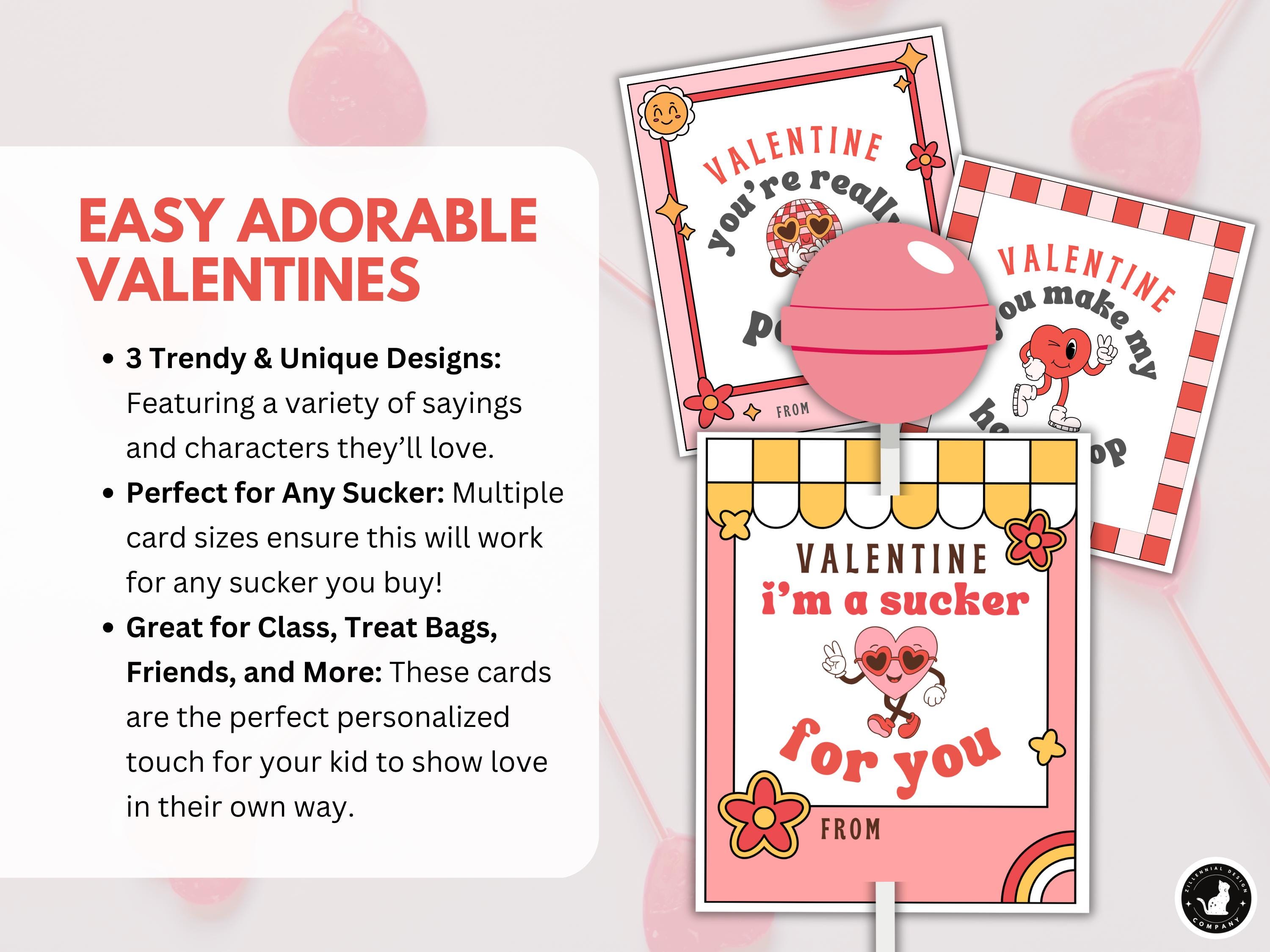 Valentine's Day Printable Pop Lollipop Sucker Tag Treat Bag I'm a ...