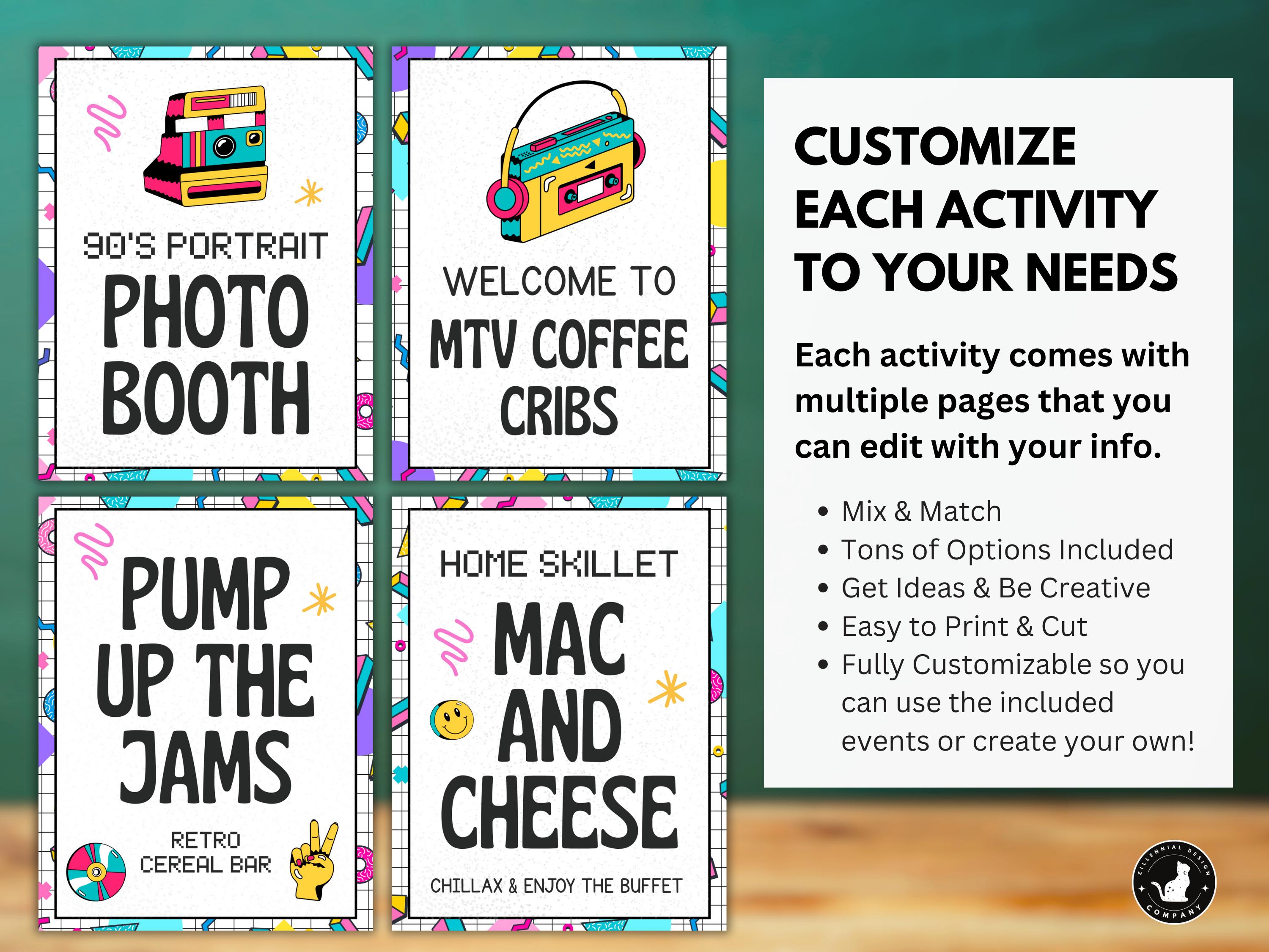 90s Theme Teacher Appreciation Week Bundle: Retro Throwback Totally Rad ...