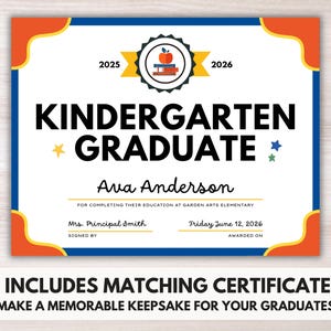 Kindergarten Graduation Program Template Preschool Diploma Certificate ...