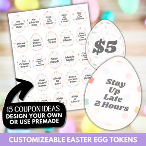 Printable Easter Egg Hunt Coupons: Teen Activities, Church Events (Digital Download)