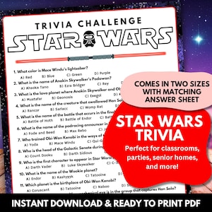 Star Wars Trivia Game with Answers: Printable Questions for May the Fourth (PDF)