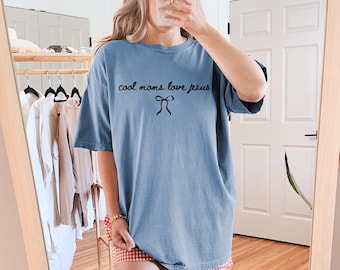 Cool Moms Love Jesus PNG | Christian Mom Shirt Design | Faith Graphic PNG | Mom Life PNG Download