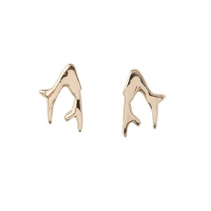 14 K Rose Gold Coral Stud Earrings