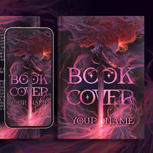 Gotowa okładka książki | YA Romans Fantasy, Miękka estetyka, Emocjonalna podróż, Miecz i dziewczyna | KDP Ready