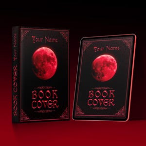 Gotowa okładka książki | Dark Fantasy Gothic Red Moon Romance | KDP Ready