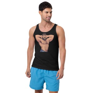 Bear Daddy Men’s Tank Top – Gay Pride Muscle Shirt, LGBTQ+ Masc Tank, Cartoon Bear Art Summer Apparel