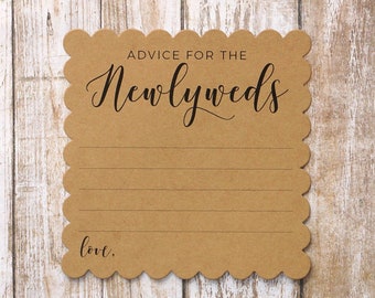 Wedding Advice Cards Modern Guest Book Card Marriage Advice for the Newlyweds Cards Wedding Reception Guestbook Alternative