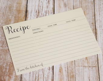 recipe cards etsy recipe index cards