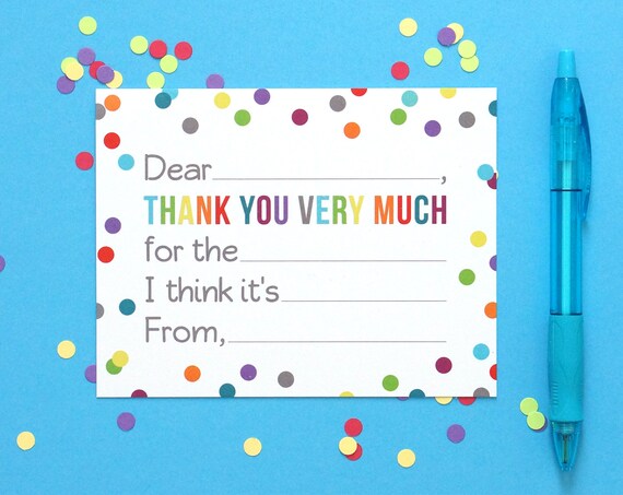 Polka Dot Thank You Cards Pack of 10 