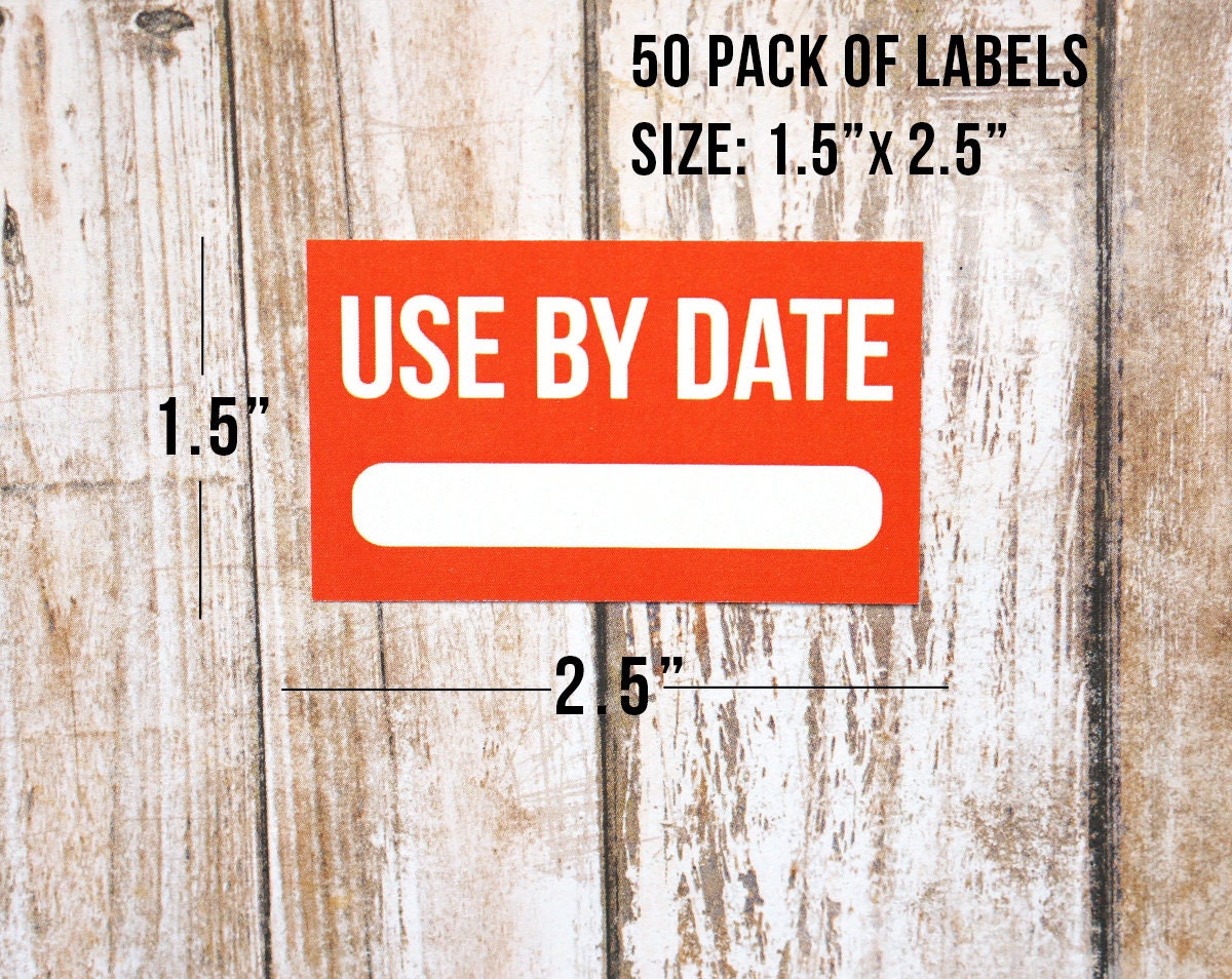 Expiration Date Sticker Use By Date Labels for Food Etsy
