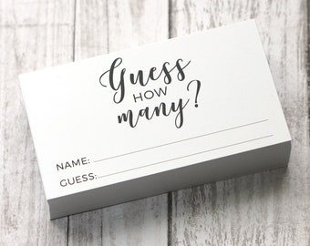 Guess How Many Cards - Guessing Game Card Printed and Shipped to you for Party Games - Pack of 50