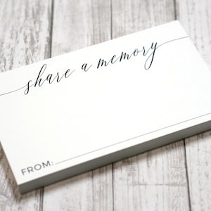 Share a Memory Cards | Size 3 x 5 inch | Printed and Ready to Ship | Pack of 25