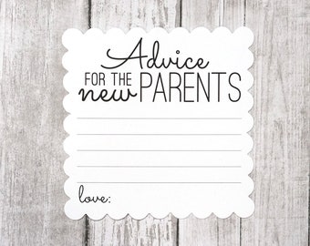 Advice for the new Parents Cards for Baby Showers