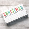 Christmas Coupon Cards - Coupons to Write Holiday Gift Cards for Kids, Mom, Friends - Printed Card Size 3.5 x 2 Inches - Pack of 50