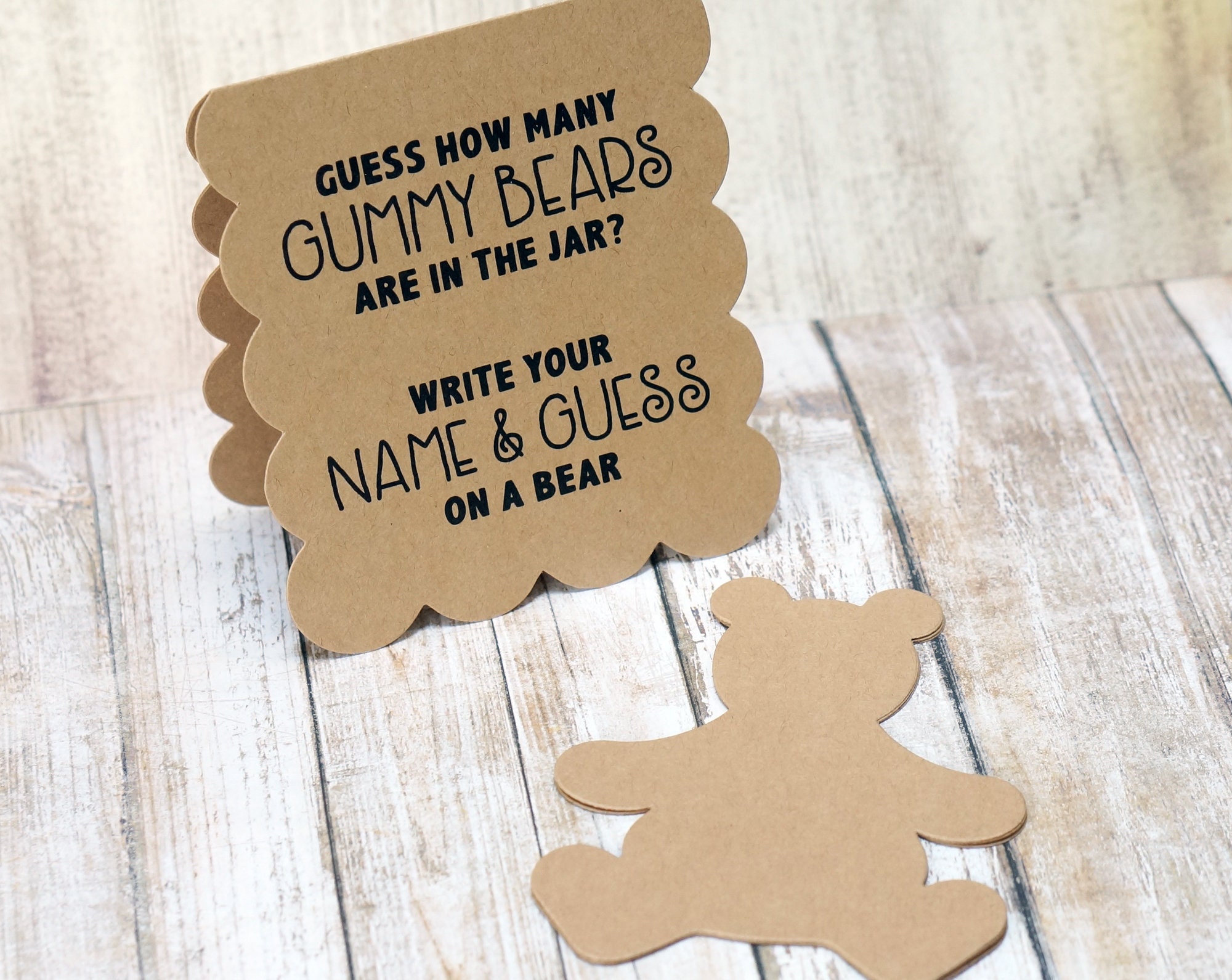 Guess How Many Gummy Bears are in the Jar Baby Shower | Etsy