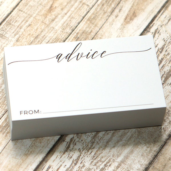 Advice Cards - SMALL Card for Guests to Write Words of Advice - Size 2x3.5 inch - Pack of 50