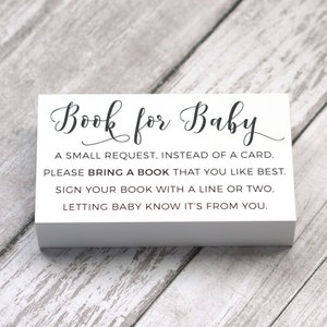 Book for Baby - Request Books instead of a Card -  Baby Shower Invitation Enclosure - Printed and Shipped - Pack of 50