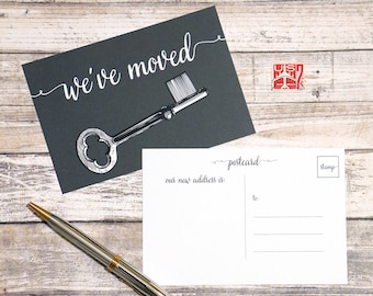 Moving Announcement Postcard - Change of Address Card - BLANK Printed We've Moved Postcards | Size 4x6 | Pack of 25