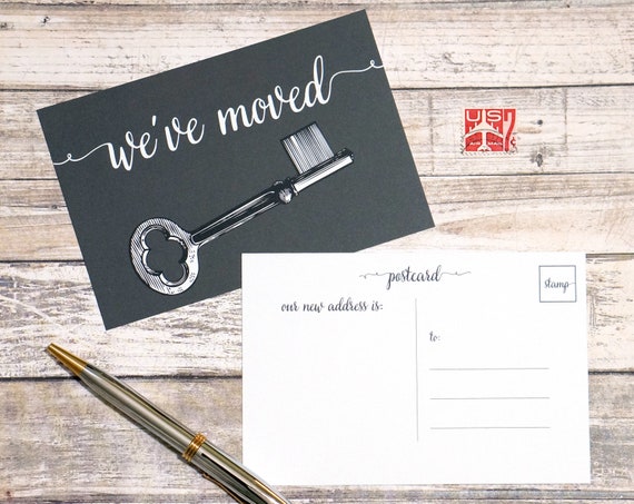 Moving Announcement Postcard Change of Address Card BLANK Printed We've  Moved Postcards Size 4x6 Pack of 25 