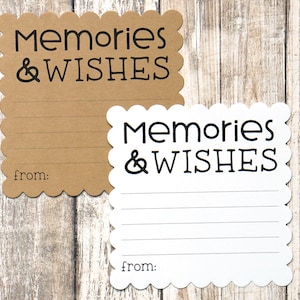 Memories and Wishes Cards | Retirement, College Graduation, Anniversary 65th 70th 80th Birthday Party Card