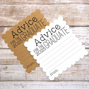 Advice for the Graduate | 2025 Graduation Advice Cards | Printed on Square Cardstock 4.5 inches