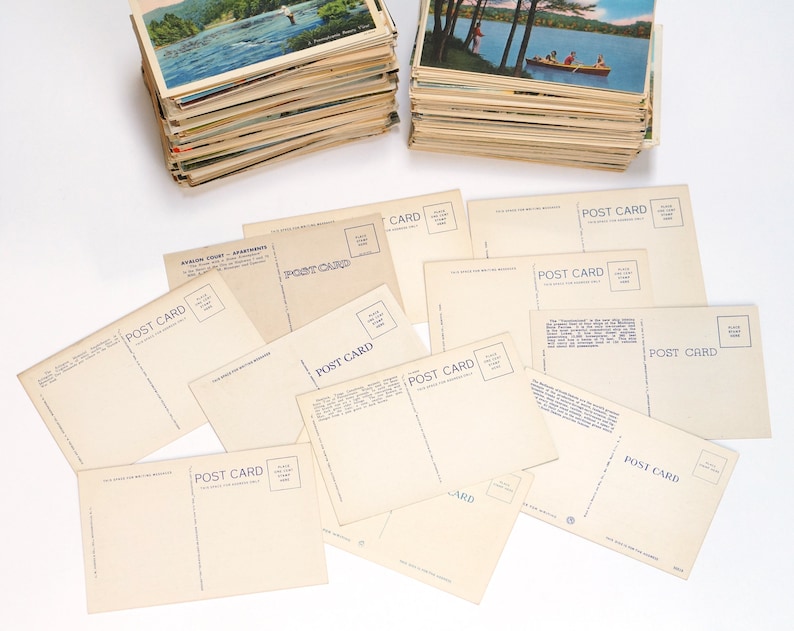 Old Postcards Unused Assortment of Random Vintage Post Cards from around the USA Choose your quantity