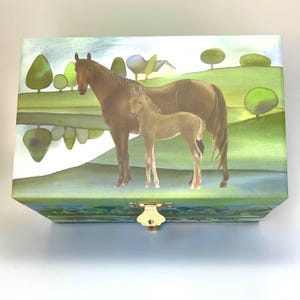 Normandy Horses Musical Treasure Box