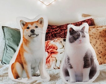 Personalisiertes Haustier Foto Kissen: Personalisiertes 3D Hunde & Katzen Kissen, Haustier Gedenkgeschenk