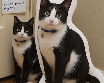 Pet shaped pillow, Cat Pillow, custom 3D dog pillow from photo, personalized pillow, pet memorial gift, photo pillow, gift for pet lover