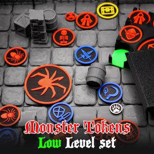 Fichas de monstruos para juegos de rol de mesa / Set de rol de nivel bajo 1-5 / Accesorios para el Dungeon Master