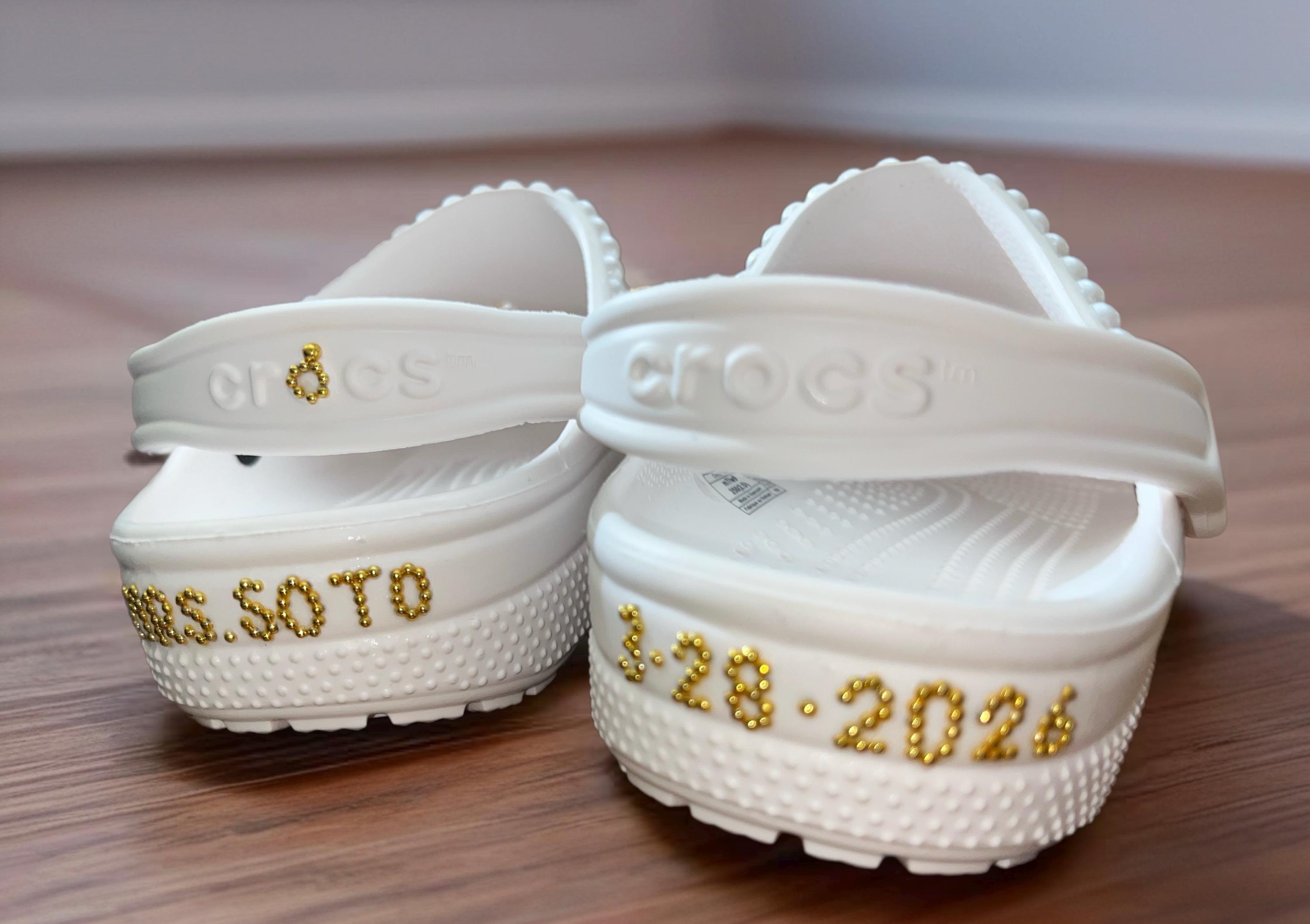Weding Crocs Bridal Crocs: Rhinestone Wedding Shoes, Comfortable Bride Footwear - Etsy