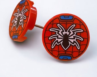 Spiderman Brick Stud Earrings