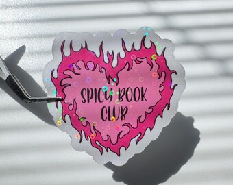 Spicy Book Club Sticker: Waterproof Vinyl Reading Decal