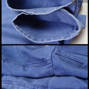 Vintage 1950s-1960s German Workwear Indigo Blue Moleskin Chore Jacket ES301 image 12