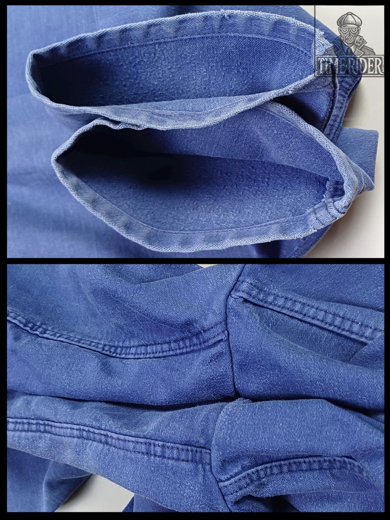 Vintage 1950s-1960s German Workwear Indigo Blue Moleskin Chore Jacket ES301 image 12