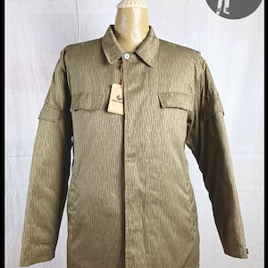 Vintage ‘80s DDR East German Army NVA Raindrop Strichtarn Camouflage Cold Weather Coat | Jacket