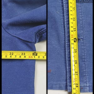 Vintage 1950s-1960s German Workwear Indigo Blue Moleskin Chore Jacket ES301 image 16