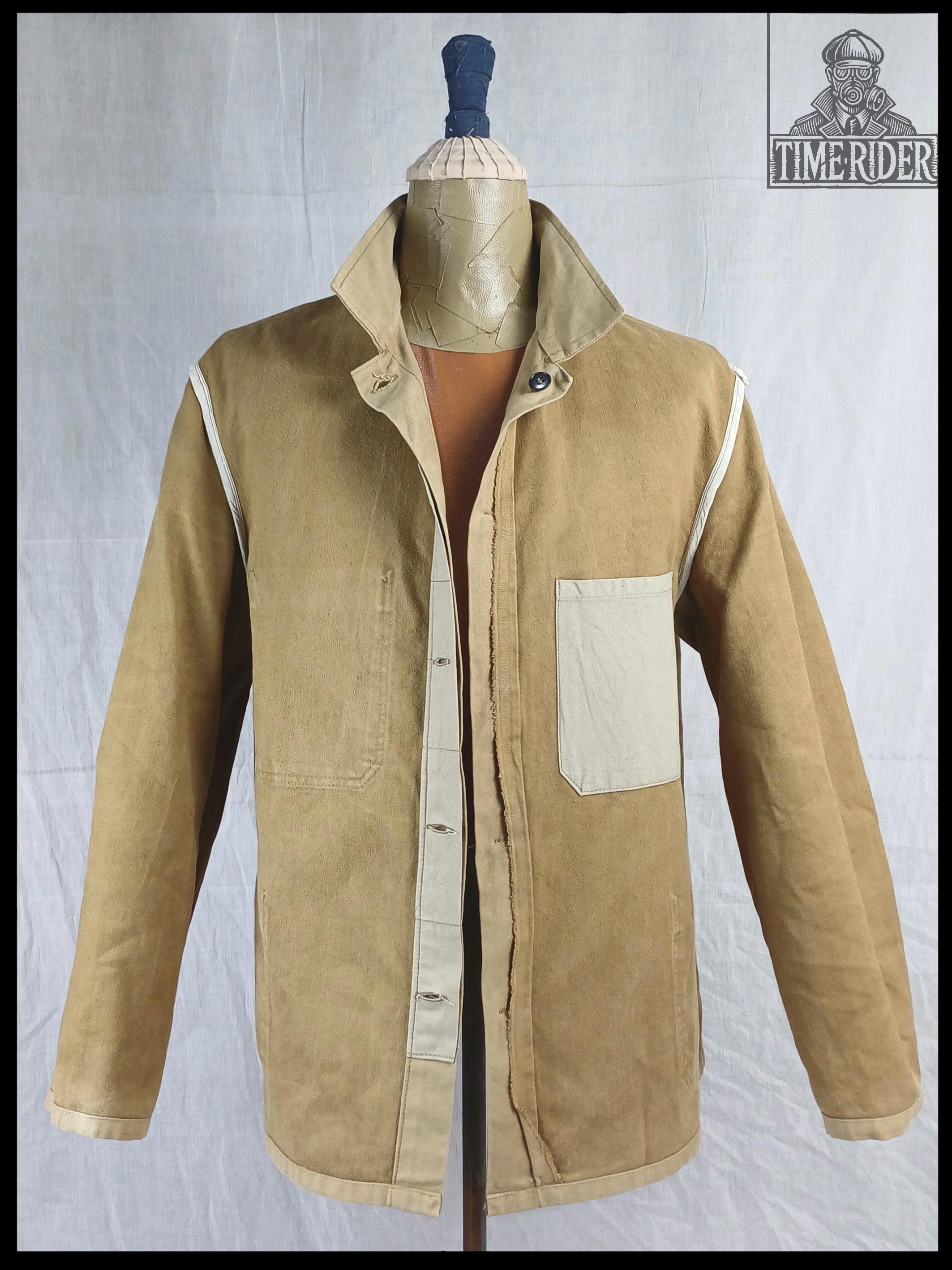 60s vintage german work jacket 襤褸 Vintage German Workwear Brown Moleskin Chore Jacket ES297 - Etsy