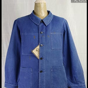 Vintage 1960s French Military Workwear Bleu De Travail Chore