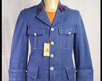 Vintage '60s French Workwear Firefighter  Pompier Sapeur Chore Jacket ES260