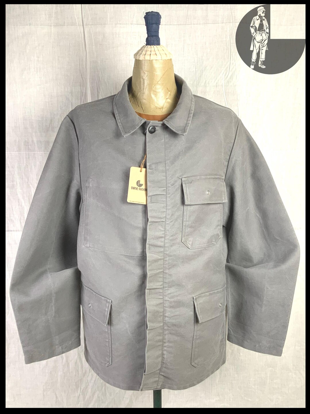 Vintage 1980s-1990s German Workwear Moleskin 'PROBAN' Fire