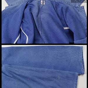 Vintage 1950s-1960s German Workwear Indigo Blue Moleskin Chore Jacket ES301 image 11