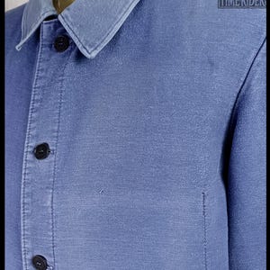 Vintage 1950s-1960s German Workwear Indigo Blue Moleskin Chore Jacket ES301 image 8