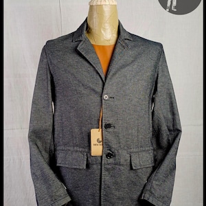 Vintage French Workwear VETRA Light Denim Back-Vent Blazer Chore Jacket