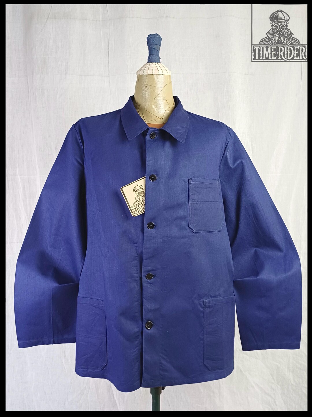 Vintage '70s-'80s German Workwear BUCKING HBT Indigo Blue Chore