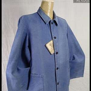 Vintage 1950s-1960s German Workwear Indigo Blue Moleskin Chore Jacket ES301 image 2