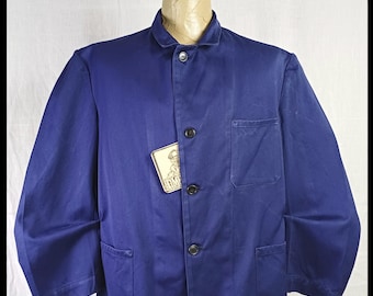 Vintage '60s French Military Workwear 'OD FLERS' Bleu De Travail