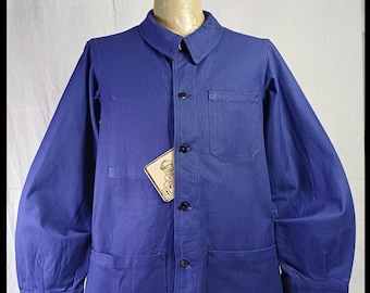 Vintage '60s French Military Workwear Bleu De Travail Indigo Blue