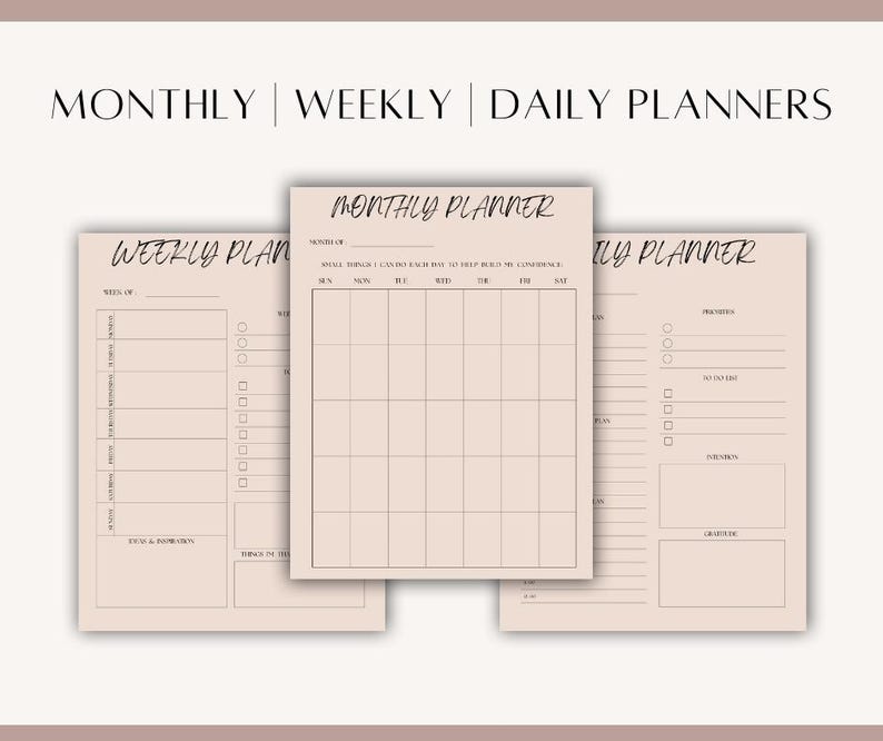 Printable Self Confidence Planner | Editable Template Canva | Self ...