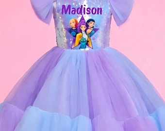 Kids K-Pop Demon Hunters Birthday Party Dress. Custom with Child’s Name. Personalized Outfit for Girls